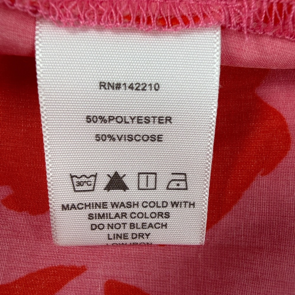 Mersea Ibiza Floral Dress Sz XL Pink Red Coastal Cottage Boho Romantic Resort - Picture 8 of 8